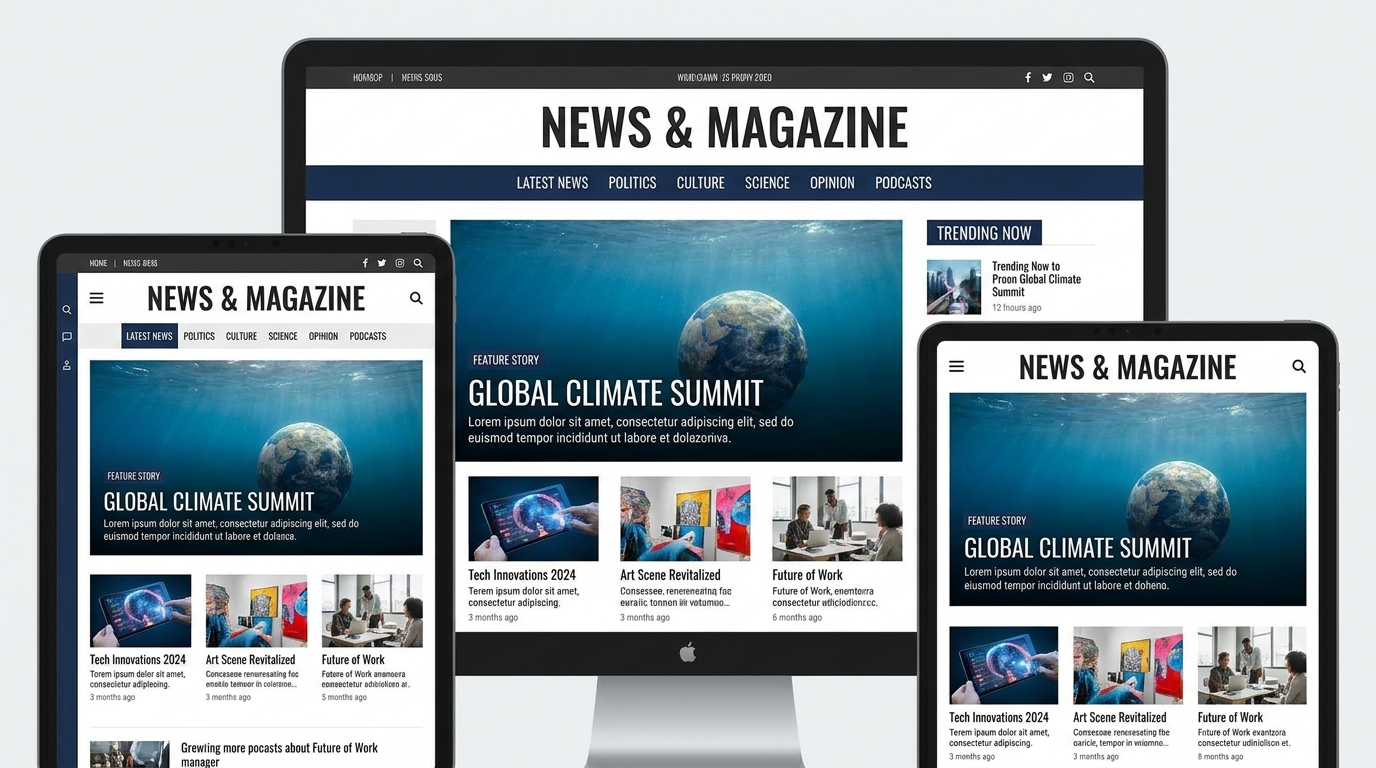 News & Magazine Website screenshot