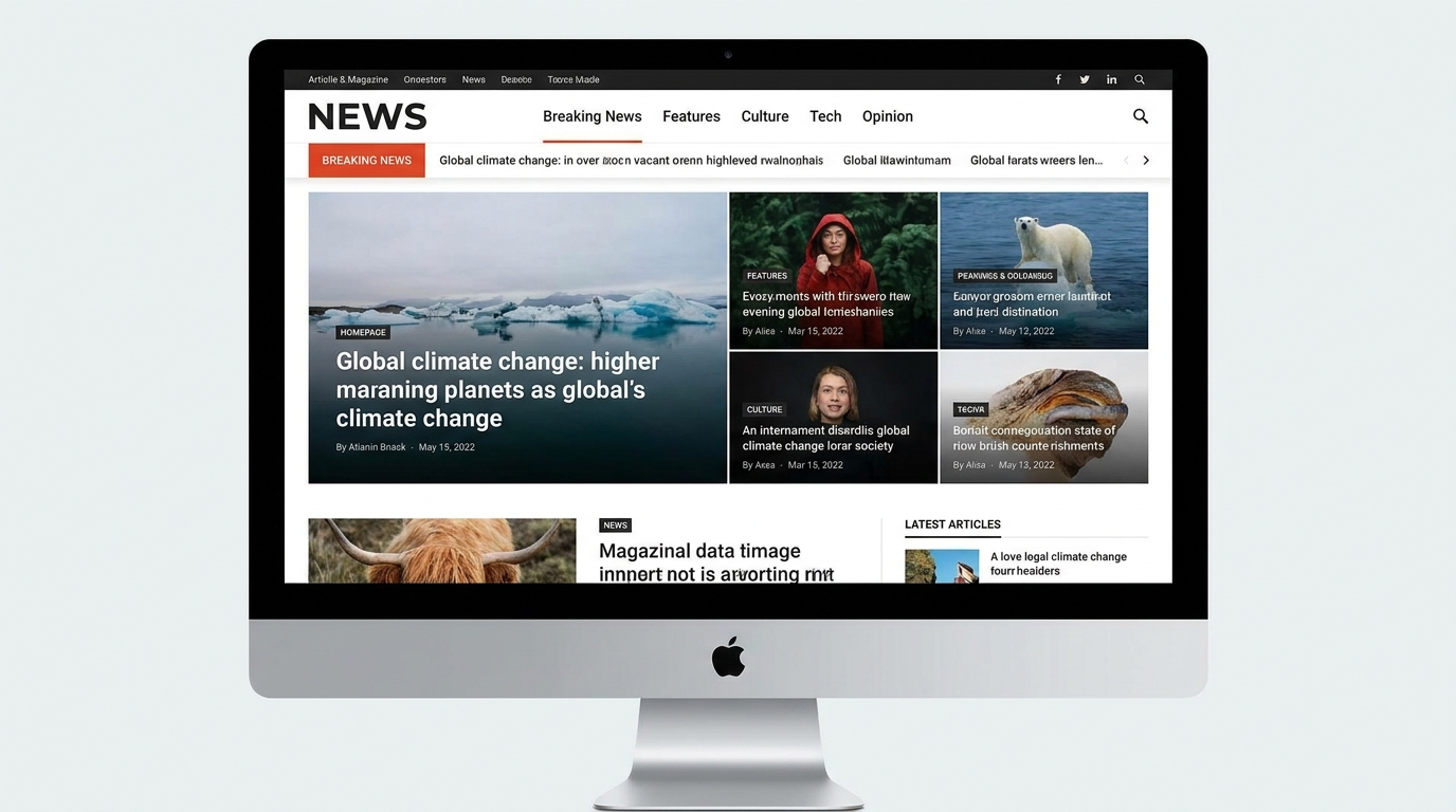 News & Magazine Website screenshot
